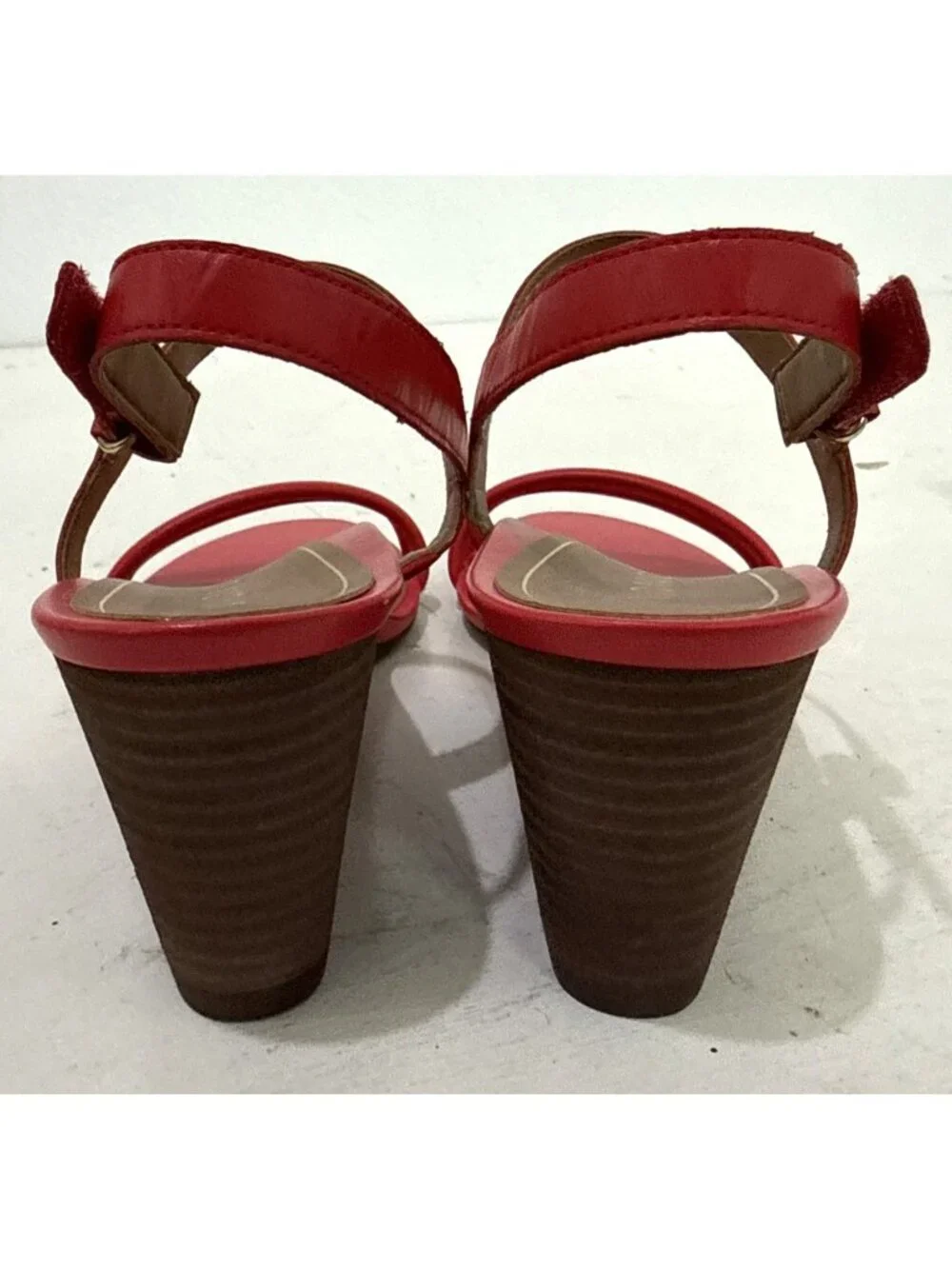 Vionic Emmy Red Wedge Strappy Sandals Heels Size 11M